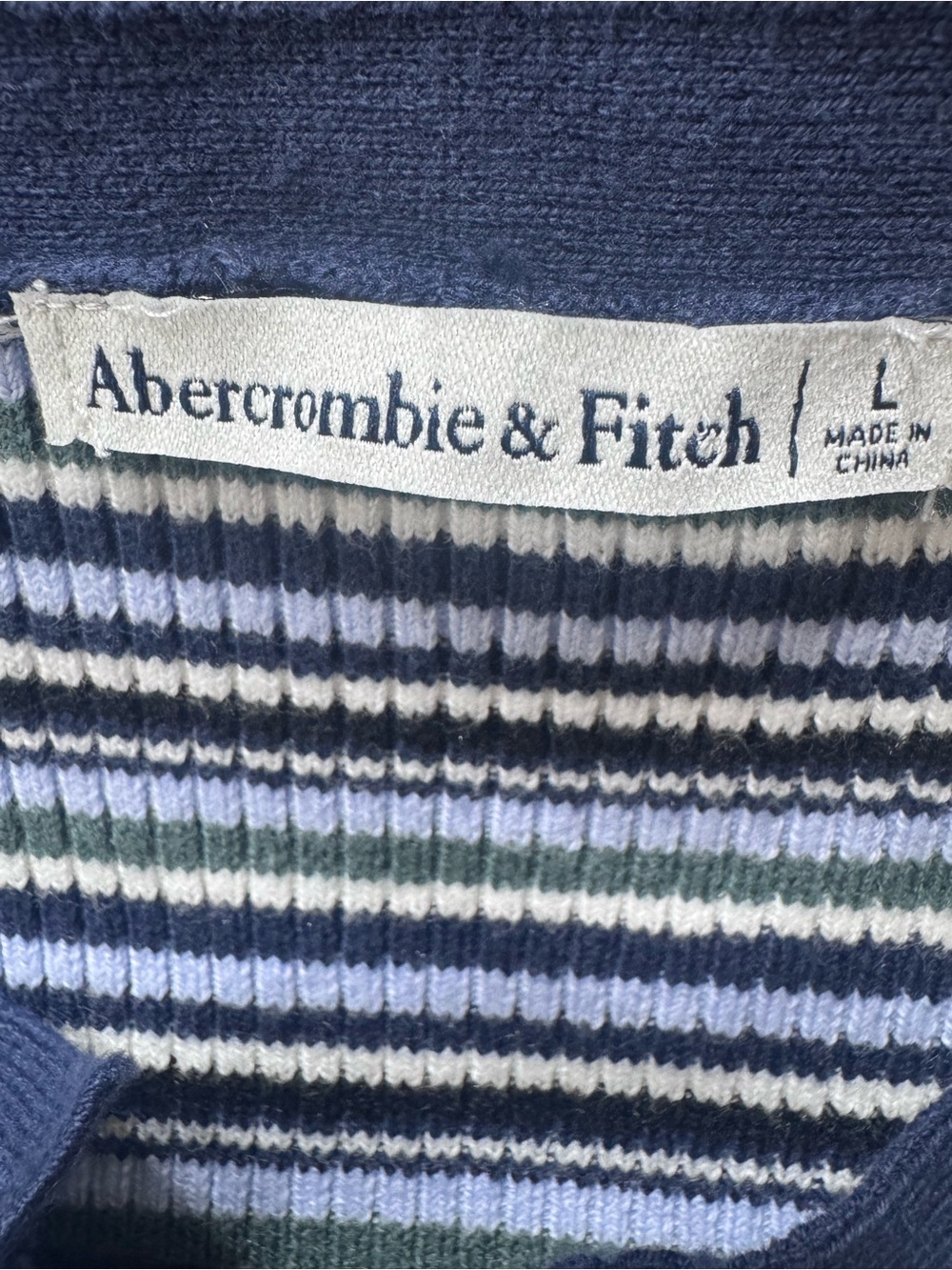 Abercrombie & Fitch Women Ribbed Knit Henley Short Sleeve Sweater Top Size Large - Picture 5 of 9